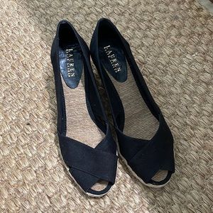 Ralph Lauren Black Canvas size 10